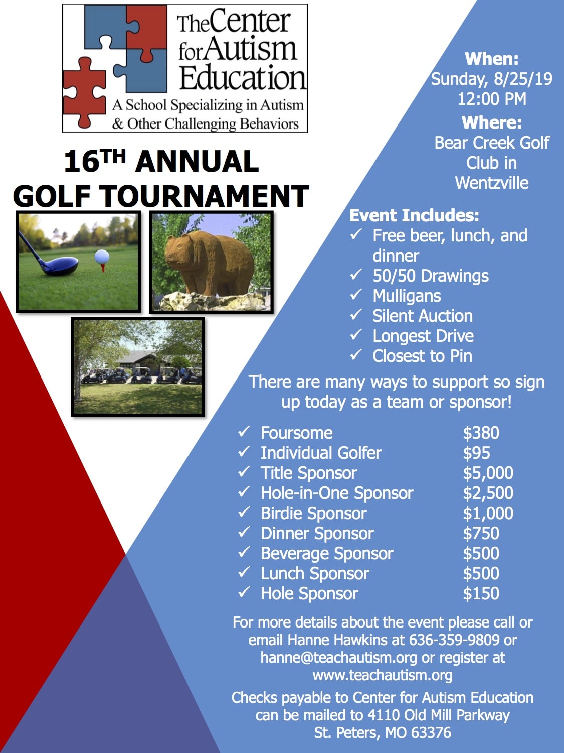 2019 Golf Tournament Flyer
